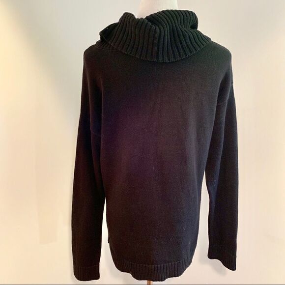 Jeanne Pierre Black Cowl Neck Sweater Sz M - Picture 3 of 6